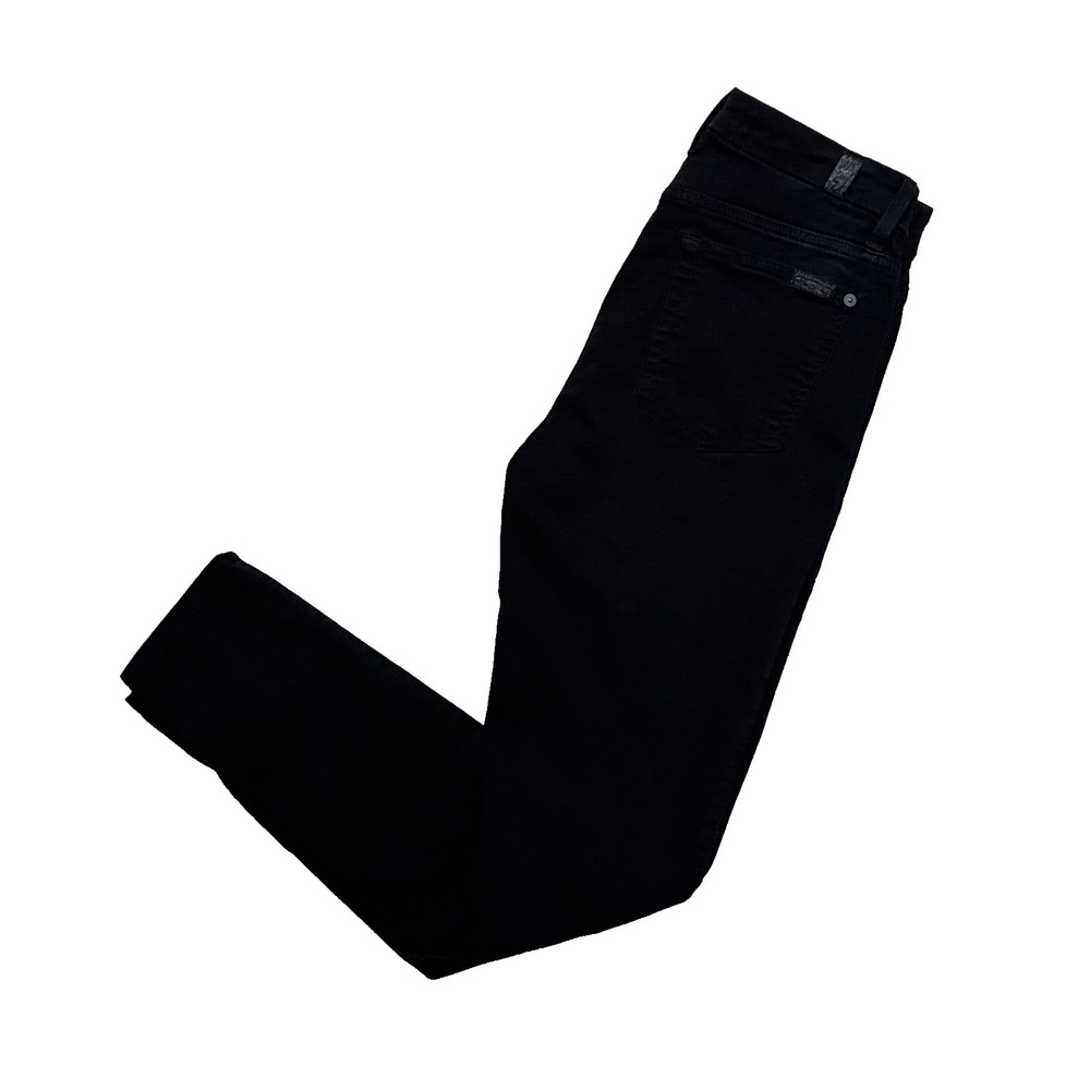7 For All Mankind Jeans Womens 27 Black B(air) The High Waist Skinny denim